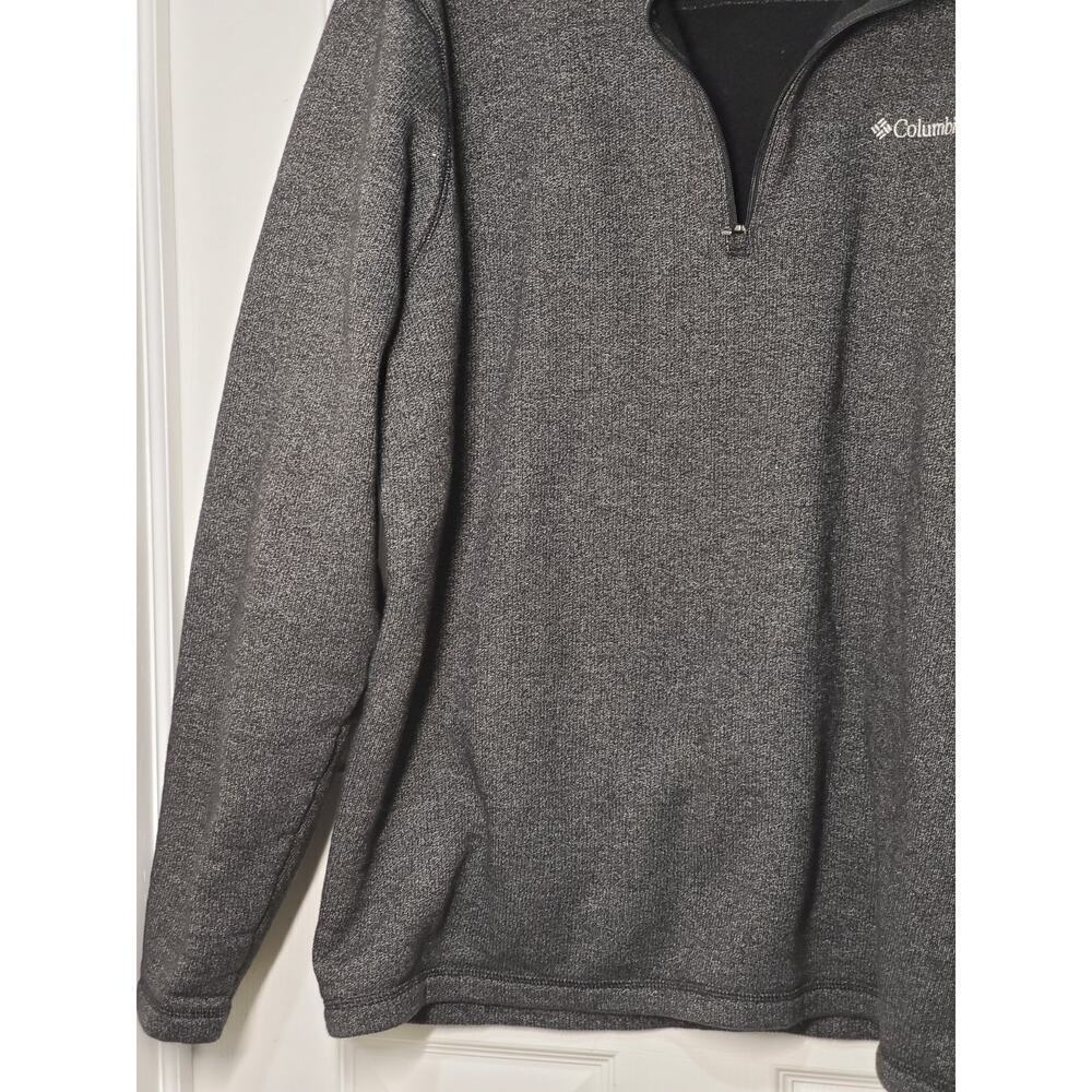 Columbia Steens Mountain Quarter-Zip Fleece Jacket XXL Gray Black Outdoor Layer - Picture 12 of 13